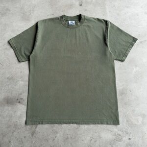 Vintage 90s Blank Military Green Tee - L